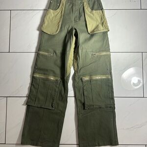 I.AM.GIA Two-Tone Green Cargo Pants